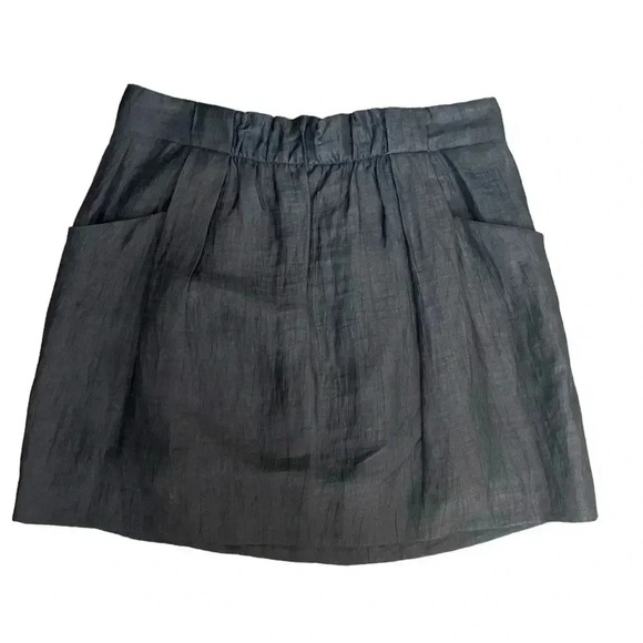 J. Crew Dresses & Skirts - J.CREW mini skirt size 2 solid black linen blend with pockets whimsigoth fairy